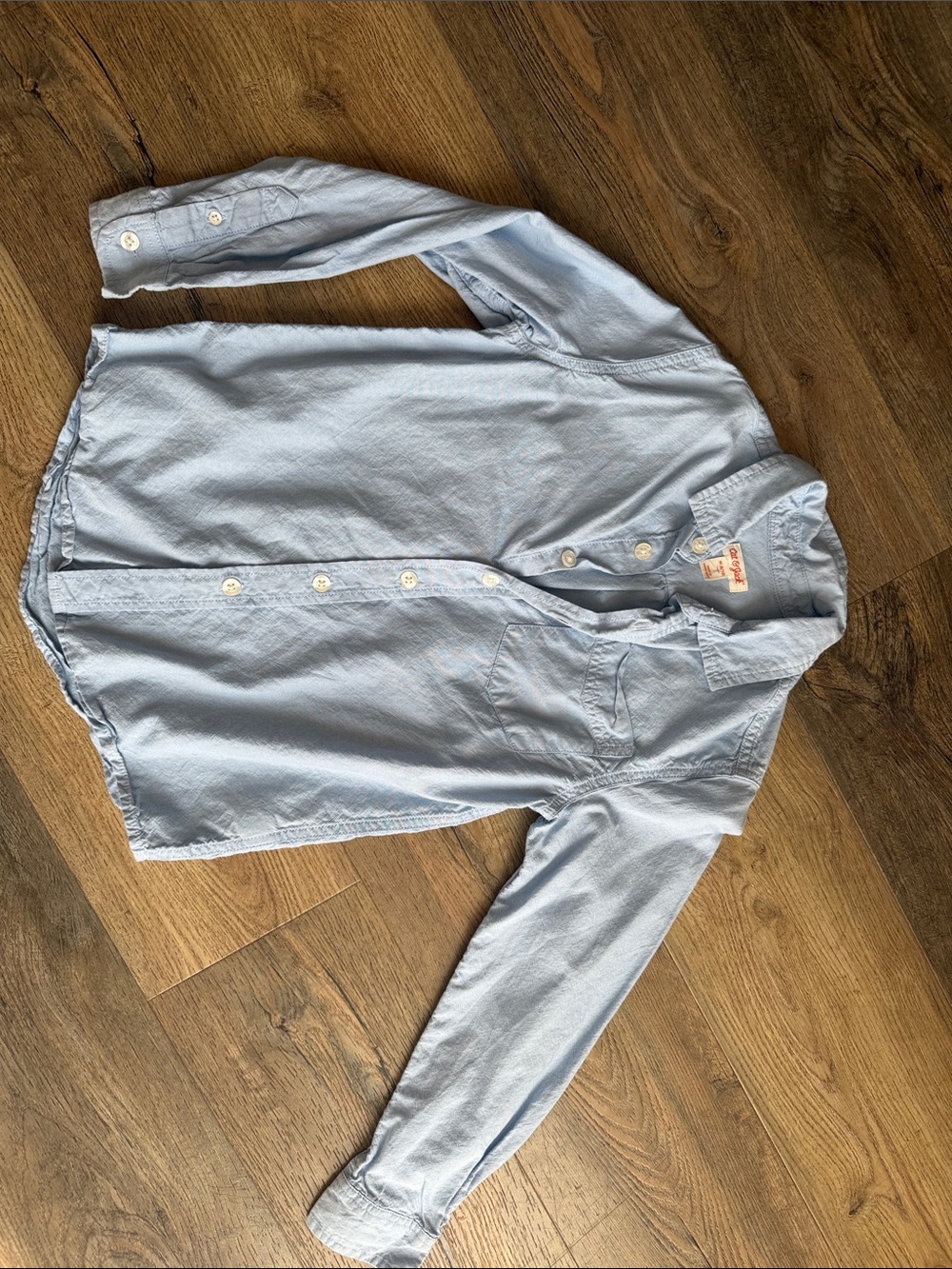 Cat & Jack Light Blue Button-Down Shirt for Kids